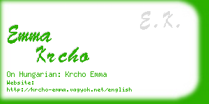 emma krcho business card